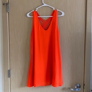 Orange dress with back detail